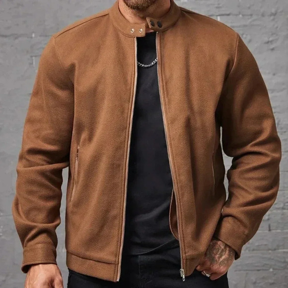 Brown Mens Overcoat - Picture 3 of 4